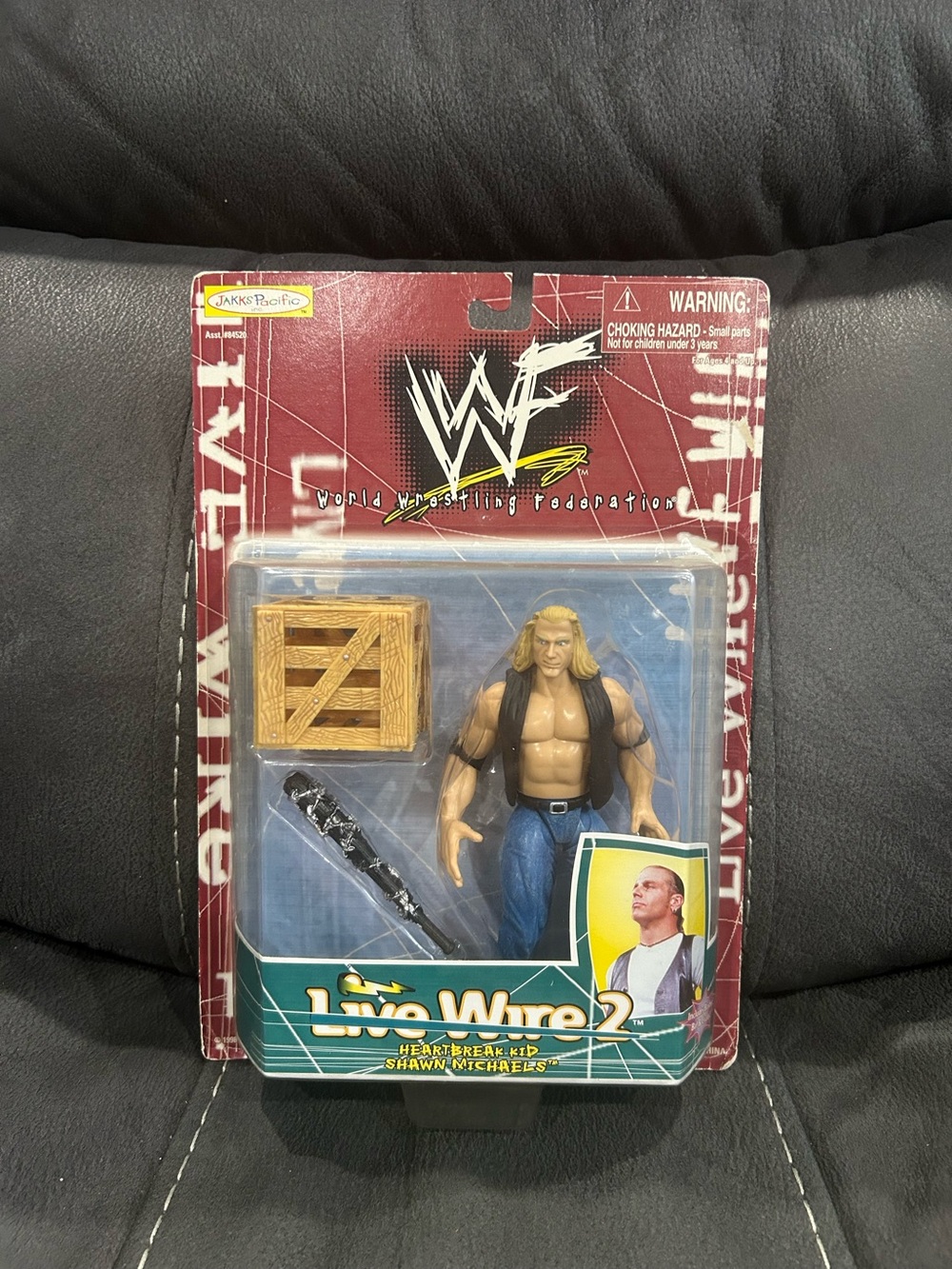 WWF Shawn Michaels - live wire 2 MOC! Jakks Pacific!